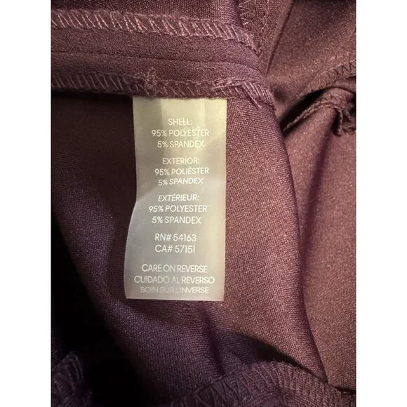 Calvin Klein Dress 10 Purple Plum Bow Neck Scuba Stretch Sheath Sleeveless - Picture 6 of 8